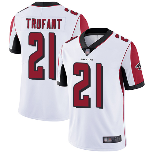 Atlanta Falcons Limited White Men Desmond Trufant Road Jersey NFL Football #21 Vapor Untouchable->women nfl jersey->Women Jersey